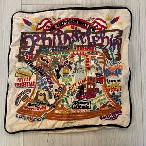 Cat Studios Philadelphia Embroidered Pillow Case